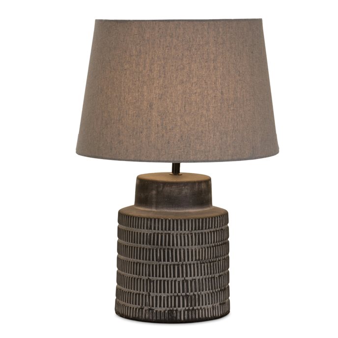 Etched Terra Cotta Table Lamp 21"H Thumbnail