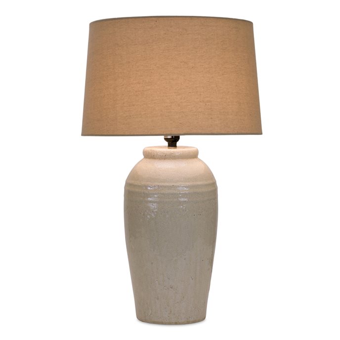 Ivory White Terra Cotta Table Lamp 25.5"H Thumbnail