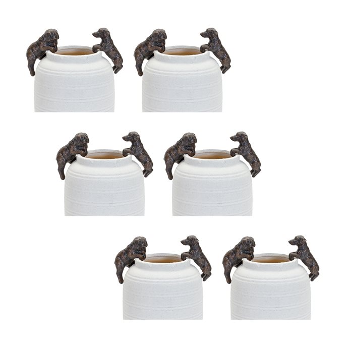 Mini Dachshund and Bull Dog Pot Hanger (Set of 6) Thumbnail