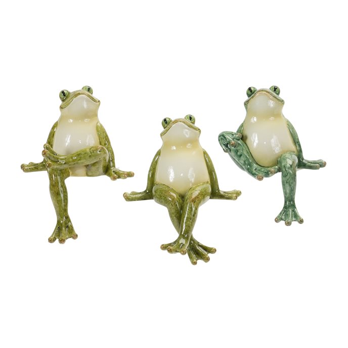 Stone Garden Frog Shelf Sitter (Set of 3) Thumbnail