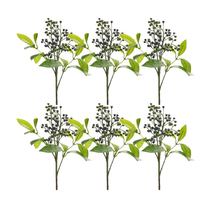 Blue Berry Foliage Spray (Set of 6) Thumbnail