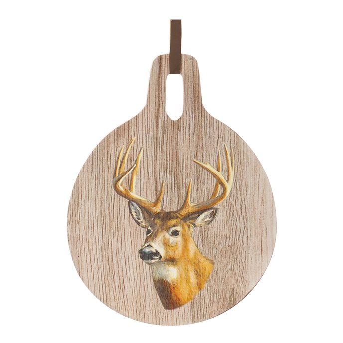 Deer Print Cutting Board Decor 7.75"D Thumbnail