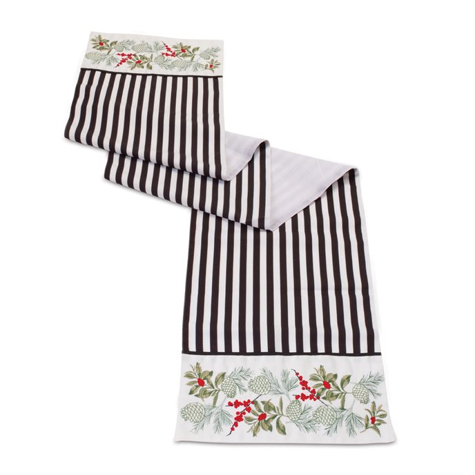 Striped Holiday Table Runner 72"L Thumbnail