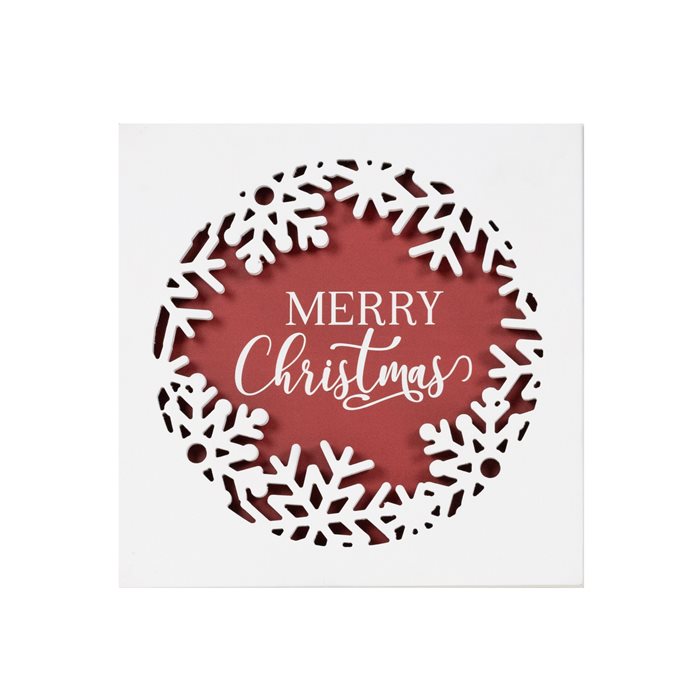 Merry Christmas Plaque 12"SQ Thumbnail