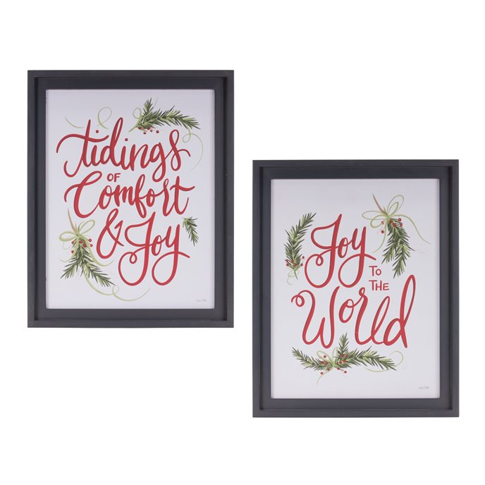 Framed Holiday Sentiment Sign (Set of 2) Thumbnail