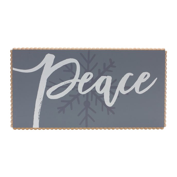 Peace and Snowflake Sign 24"L Thumbnail