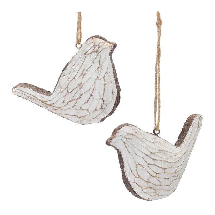 Carved Bird Ornament (Set of 12) Thumbnail