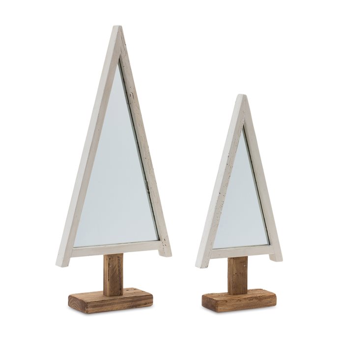 Framed Mirror Pine Tree (Set of 2) Thumbnail