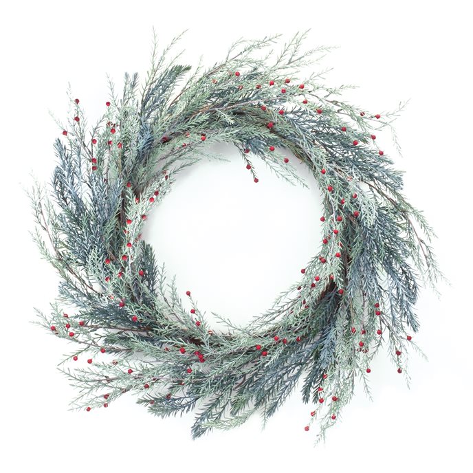 Mixed Pine Berry Wreath 24"D Thumbnail