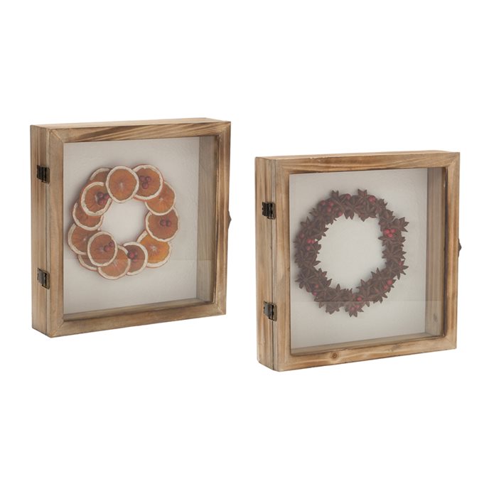 Dried Fruit Wreath Shadow Box (Set of 2) Thumbnail