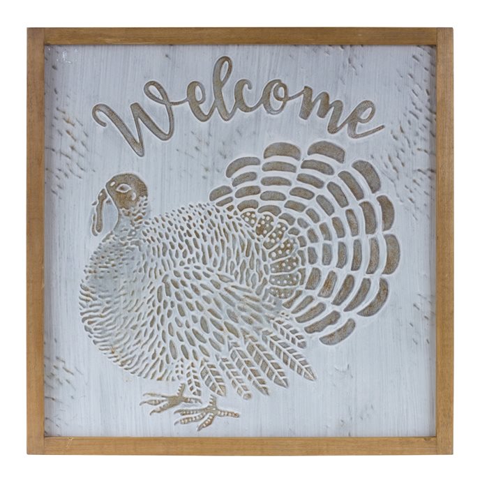 Metal Welcome Turkey Sign 20"SQ Thumbnail