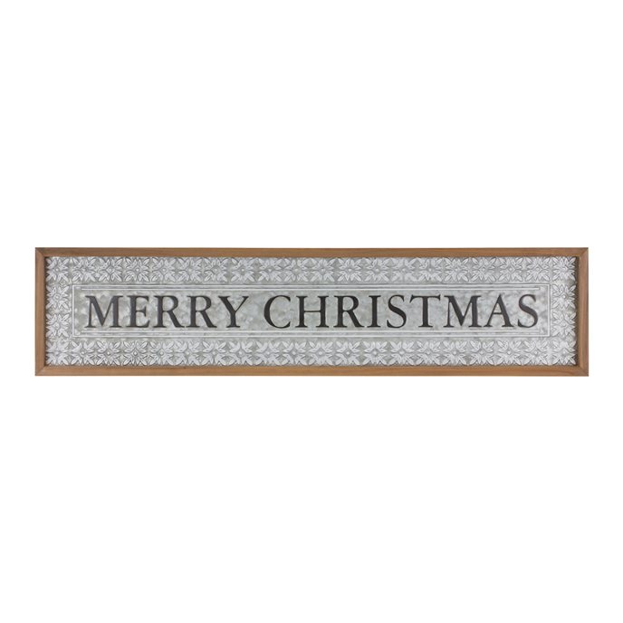 Ornate Metal Merry Christmas Sign 34"L Thumbnail