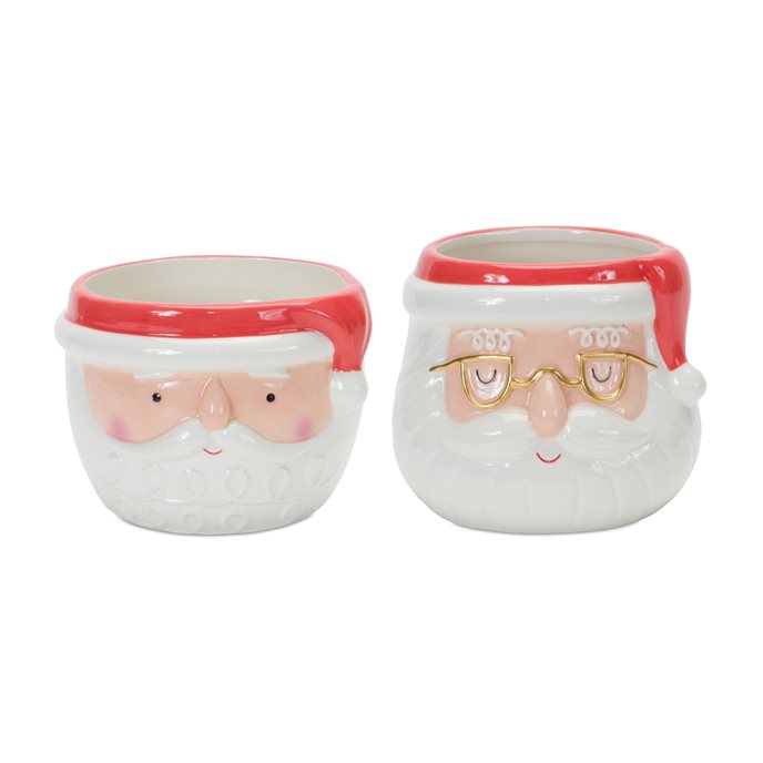 Ceramic Santa Planter (Set of 2) Thumbnail