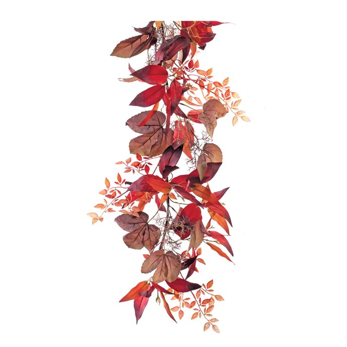 Mixed Fall Foliage Garland 6'L Thumbnail