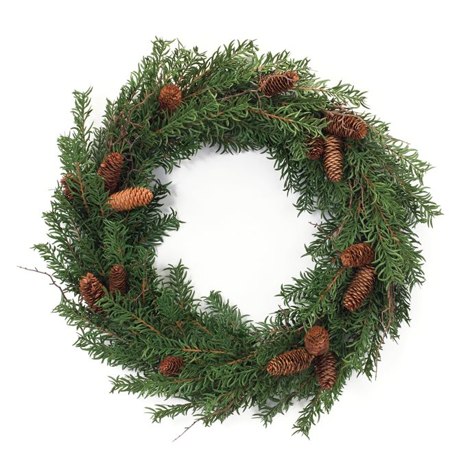 Mixed Pine Cone Wreath 26"D Thumbnail