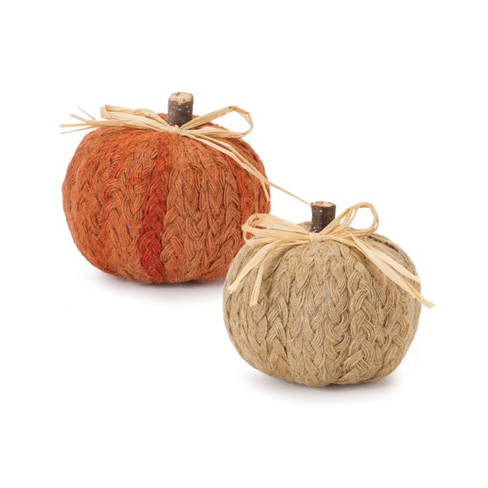 Braided Fabric Pumpkin (Set of 2) Thumbnail