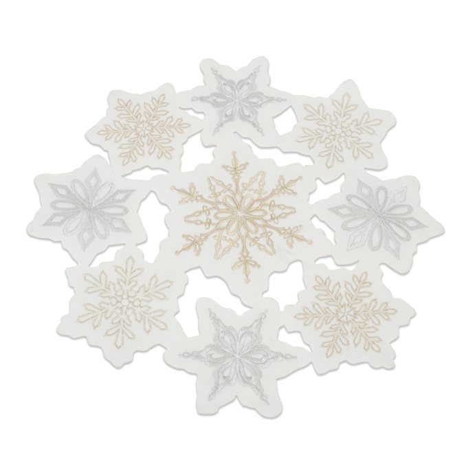 Embroidered Snowflake Doily (Set of 3) Thumbnail