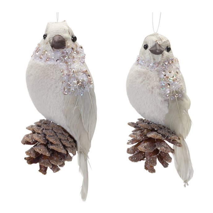 Beaded Winter Bird Ornament (Set of 12) Thumbnail