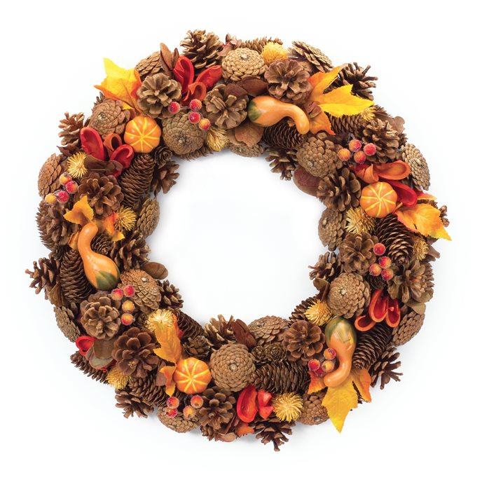 Mixed Cone and Berry Wreath 10.5"D Thumbnail