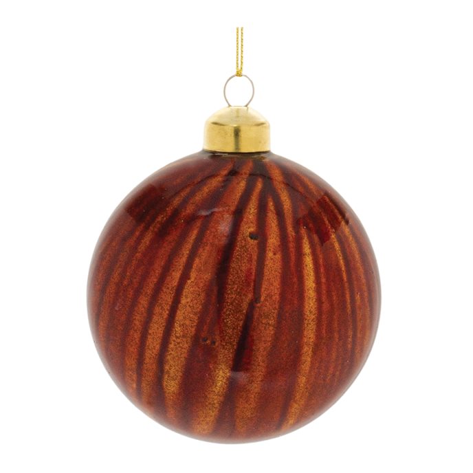 Amber Glass Ball Ornament (Set of 12) Thumbnail