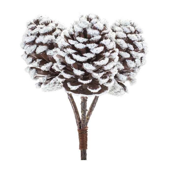 Flocked Pine Cone Bundle (Set of 6) Thumbnail