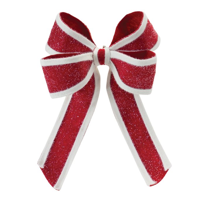 Glittered Holiday Bow (Set of 2) Thumbnail