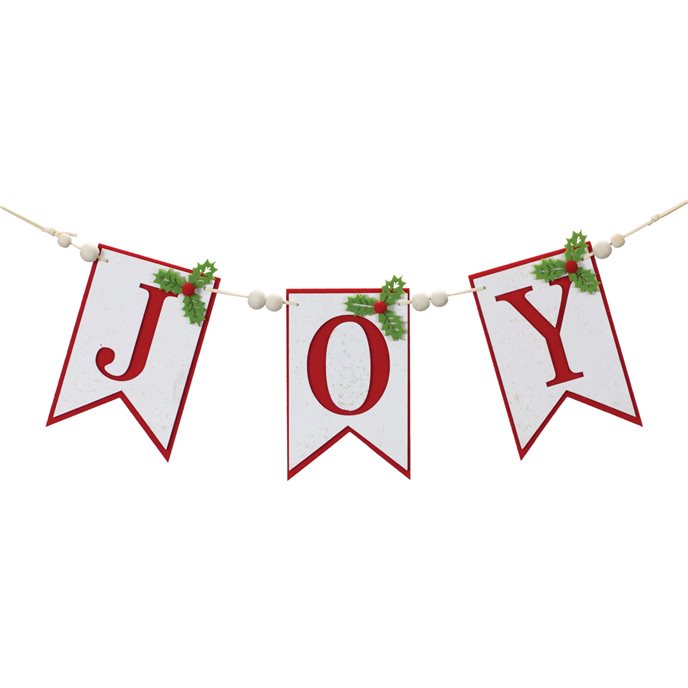 Joy Holiday Banner Garland 21"L Thumbnail