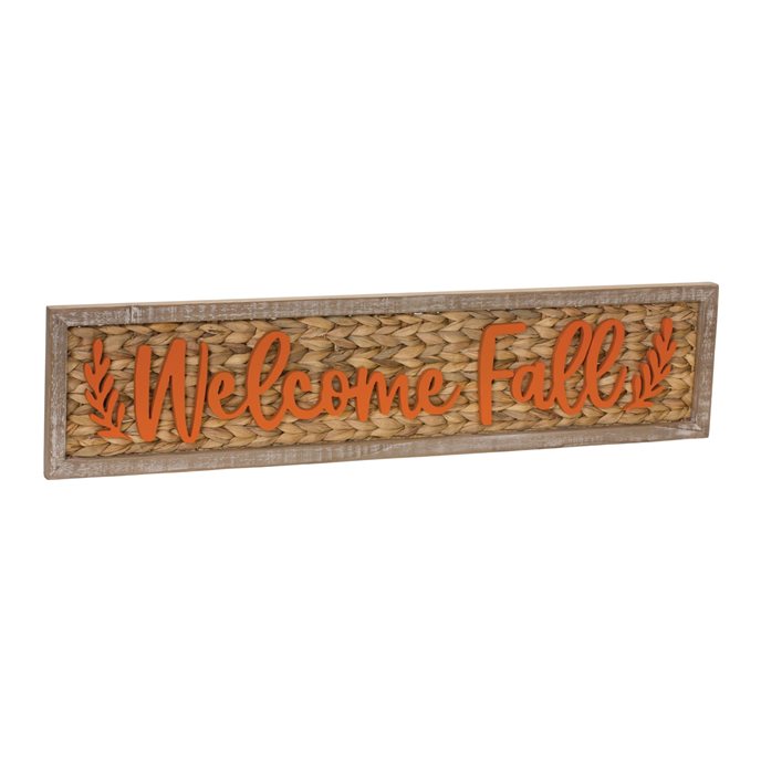 Woven Welcome Fall Sign 32"L Thumbnail