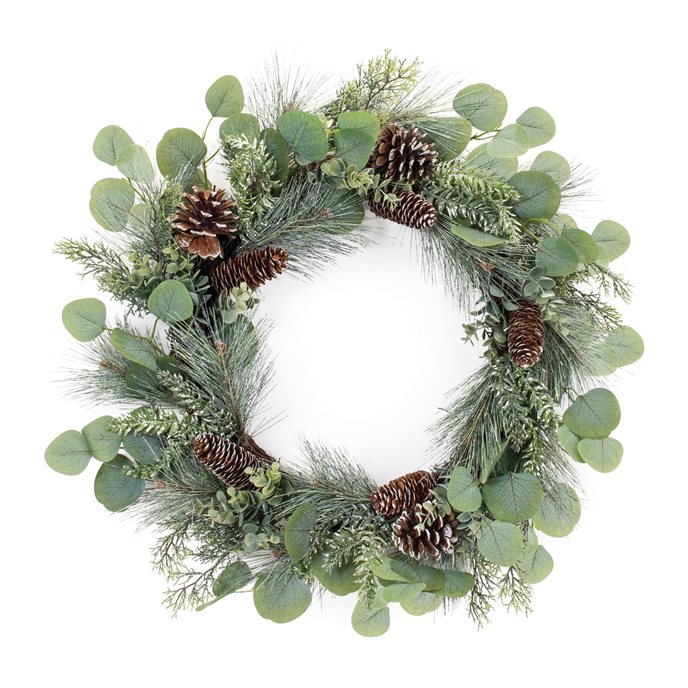 Pine and Eucalyptus Wreath 25"D Thumbnail