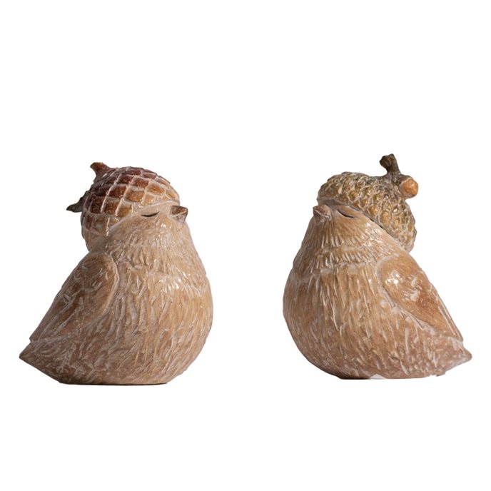 Harvest Bird with Acorn Hat Figurine (Set of 6) Thumbnail