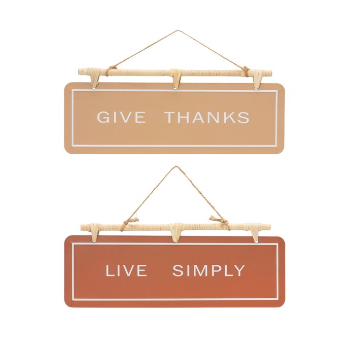 Hanging Fall Sentiment Sign (Set of 2) Thumbnail