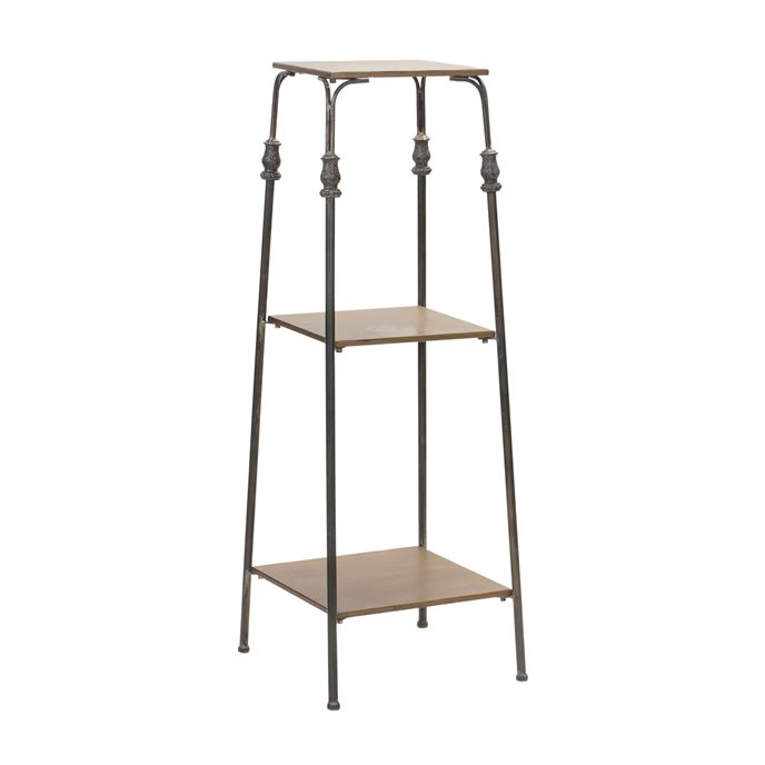 Metal Plant Stand with Wood Shelves 41.5"H Thumbnail