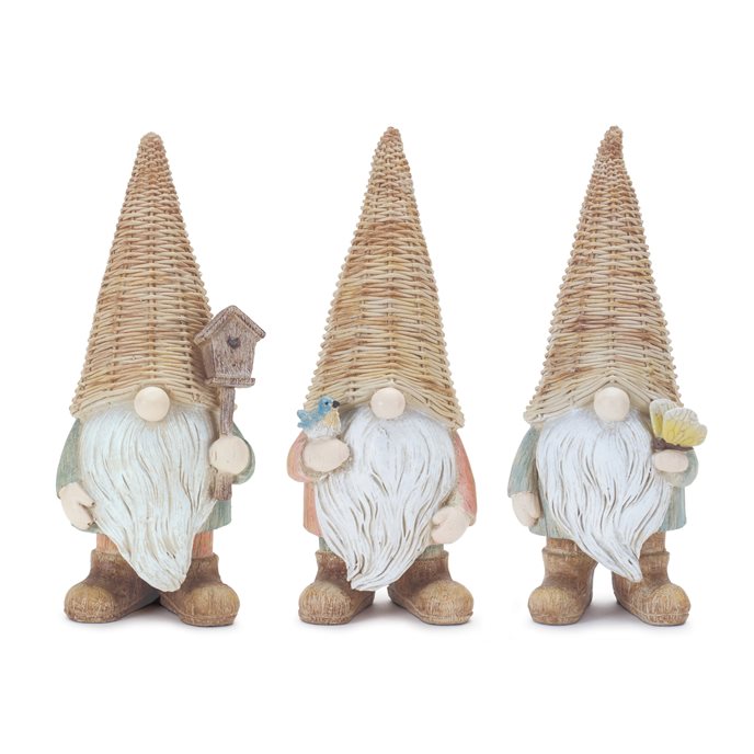 Wicker Gnome Figurine (Set of 3) Thumbnail