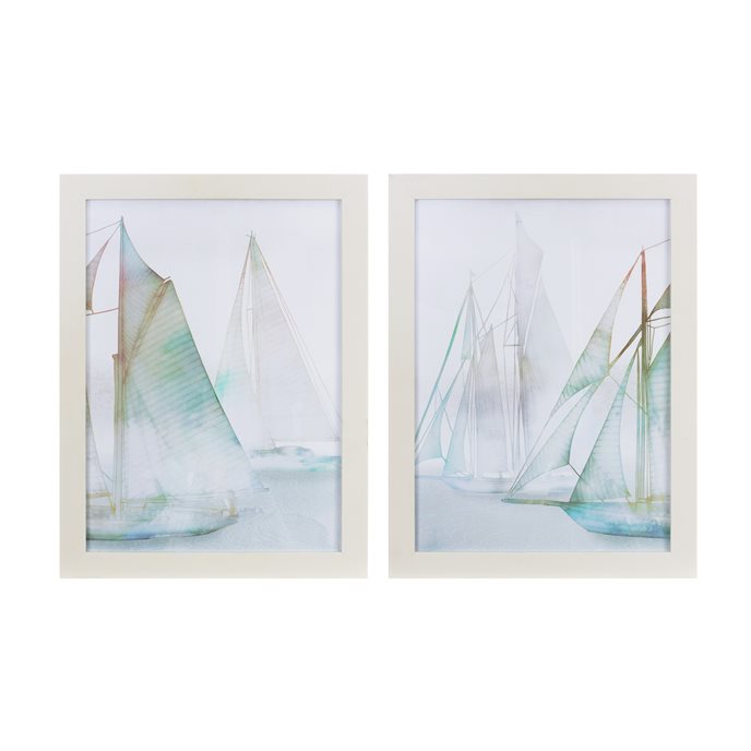 Framed Watercolor Sailboat Print (Set of 2) Thumbnail