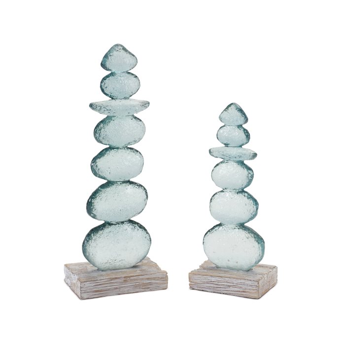 Stacking Rock Sculpture (Set of 2) Thumbnail