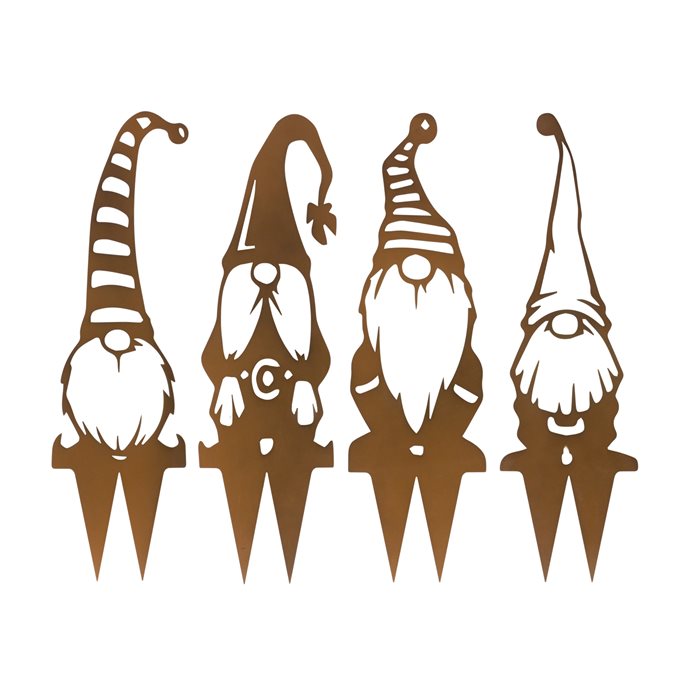 Metal Gnome Garden Stake (Set of 4) Thumbnail