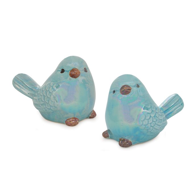 Irredescent Ceramic Bird Figurine (Set of 6) Thumbnail