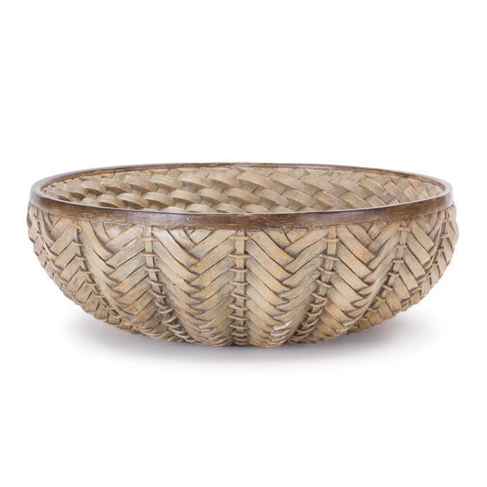 Decorative Wicker Design Bowl (Set of 2) Thumbnail