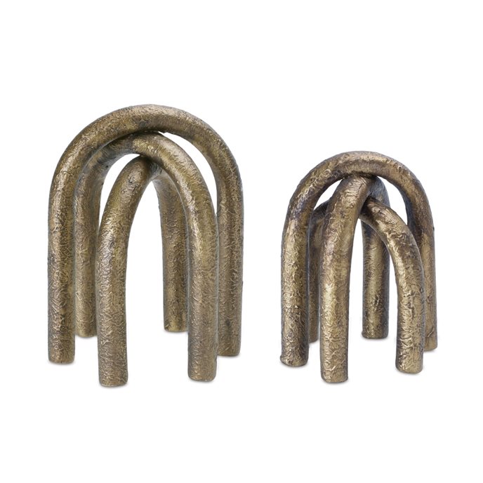 Modern Metal Arches Sculpture (Set of 2) Thumbnail