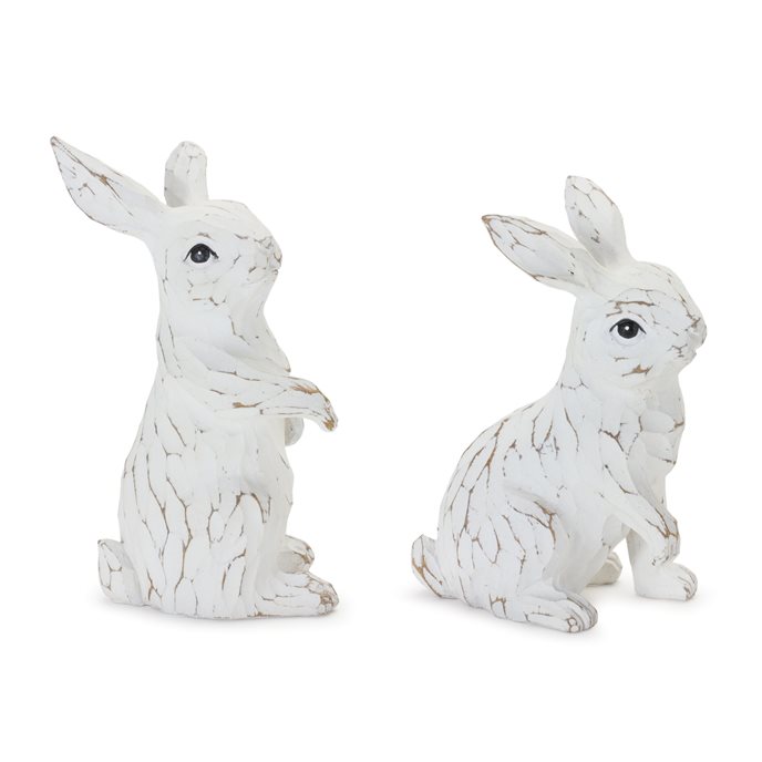 Carved Bunny Figurine (Set of 2) Thumbnail