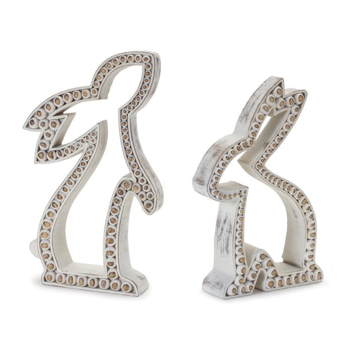 Beaded Rabbit Outline Decor (Set of 2) Thumbnail