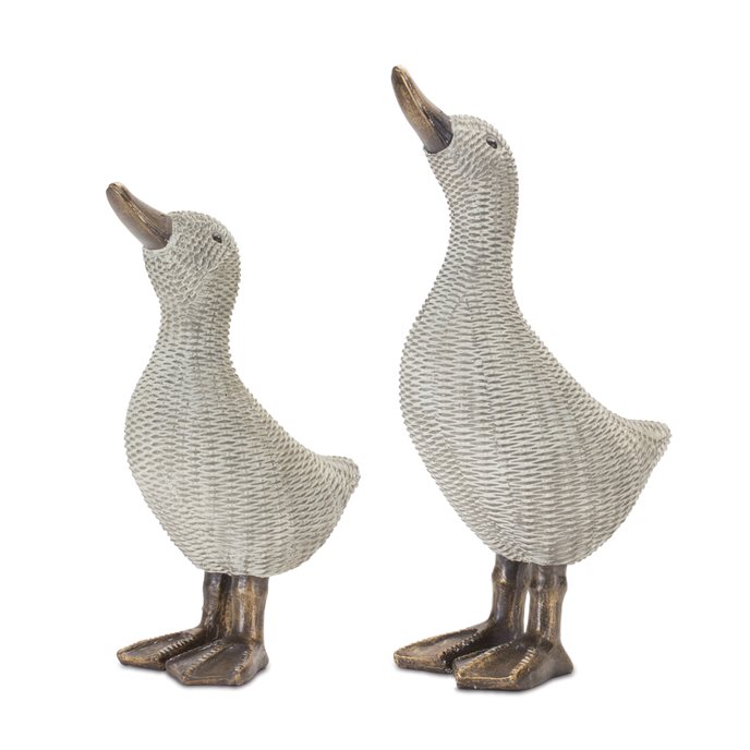 Wicker Duck Figurine (Set of 4) Thumbnail