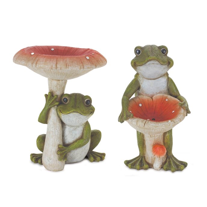 Garden Frog with Mushroom (Set of 2) Thumbnail