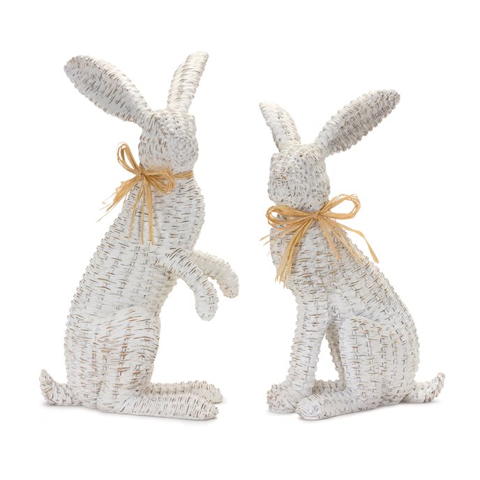 Wicker Rabbit Statue (Set of 2) Thumbnail