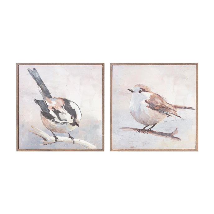 Framed Bird Canvas Block (Set of 2) Thumbnail