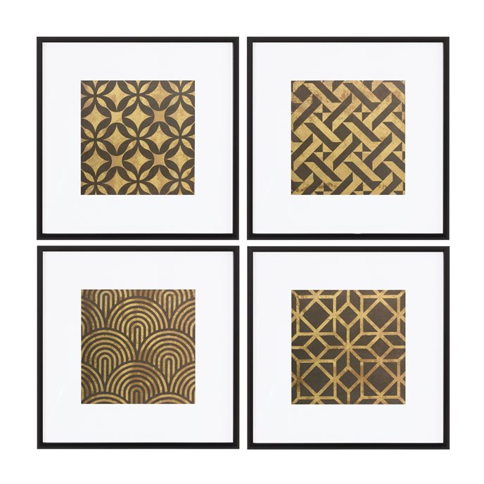 Framed Art Deco Geometric Print (Set of 4) Thumbnail