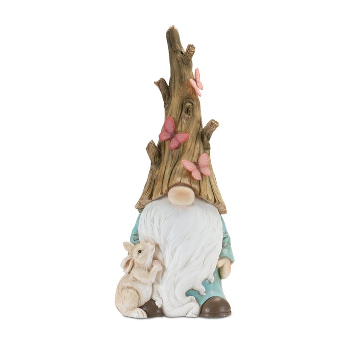 Tree Trunk Gnome Statue 24.75"H Thumbnail