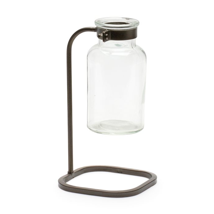 Bottle Vase in Iron Stand (Set of 4) Thumbnail