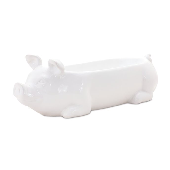 Ceramic Pig Planter 13"L Thumbnail