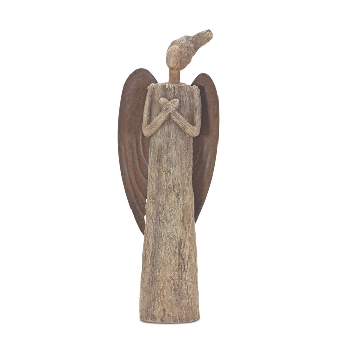 Rustic Tree Angel Statue 15"H Thumbnail